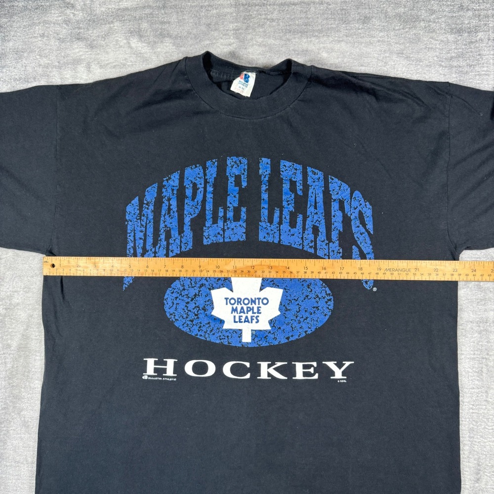 Toronto Maple Leafs Shirt Mens XL Black Vintage 90s NHL Hockey Single Stitch - Picture 9 of 10